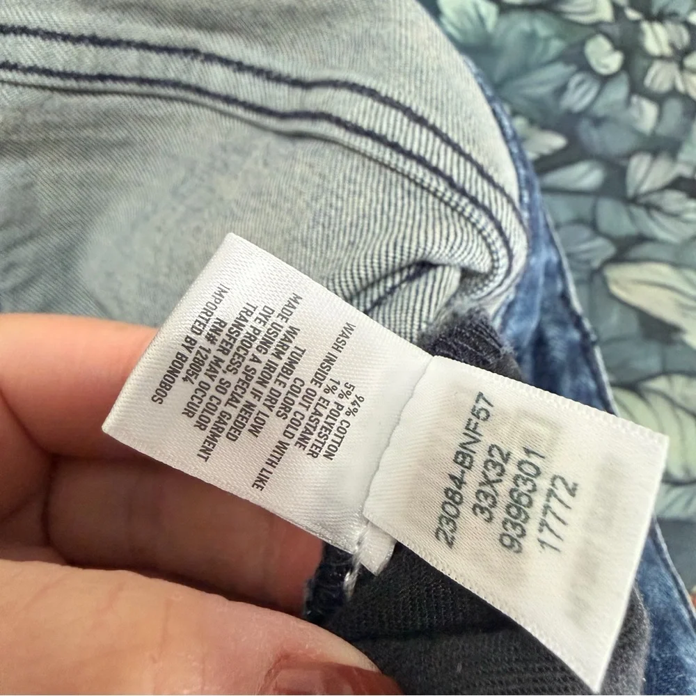 Bonobos Men’s Athletic Fit‎ Jeans Medium Wash Whiskering 33 x 32 Preppy Stretch